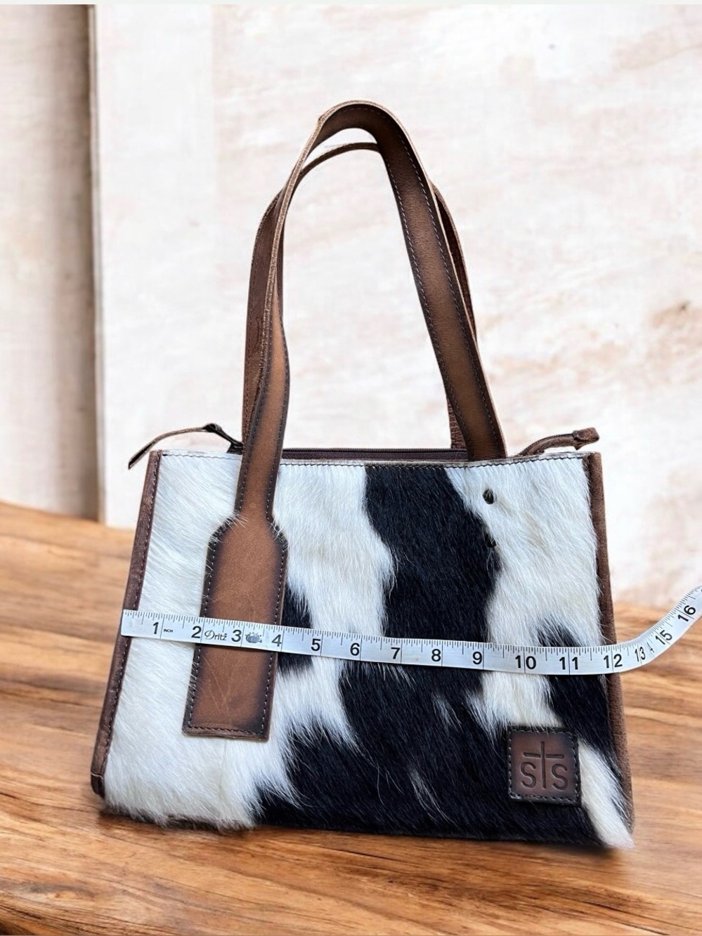 STS RANCHWEAR BY CARROLL WOMEN'S Cow Hair Print HAIR-ON HIDE Leather PURSE Bag - Picture 5 of 13